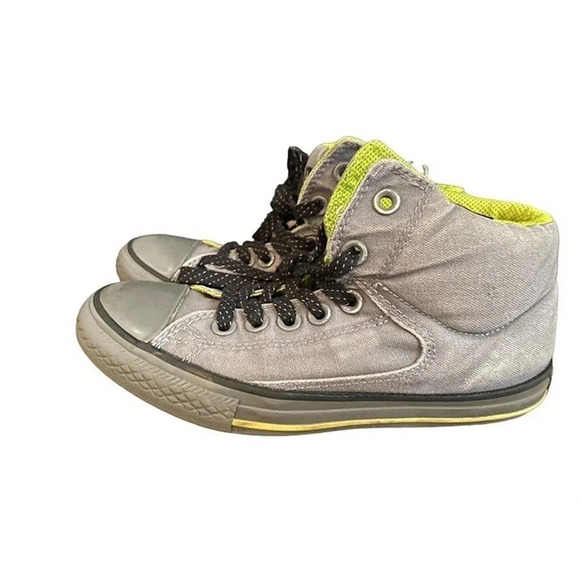Converse Low Top Climate Boys US 3 Gray Black Lace Up Athletic Sneakers Pre-Owne - Picture 4 of 12